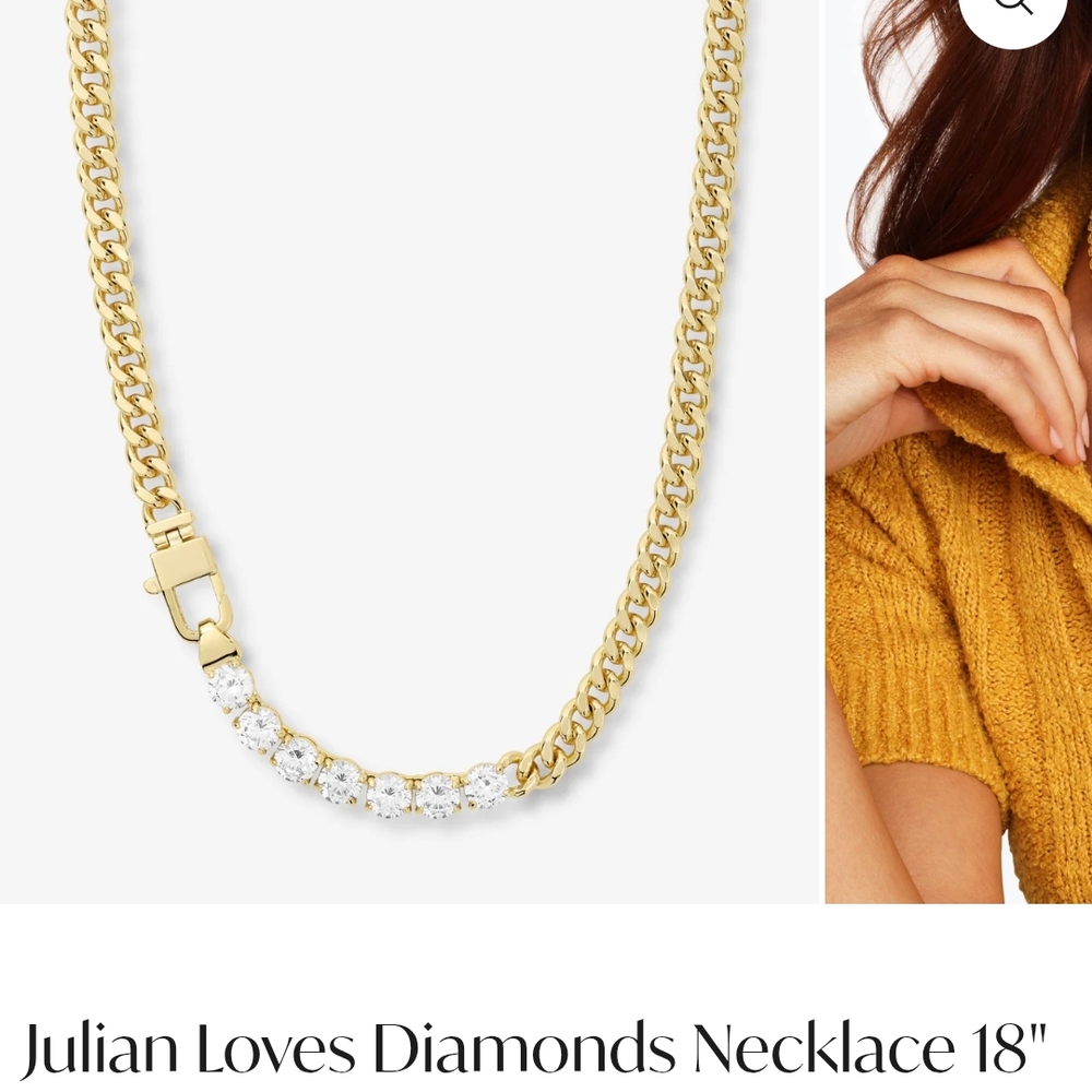 Melinda Maria Julian Loves Diamonds 18" Necklace
